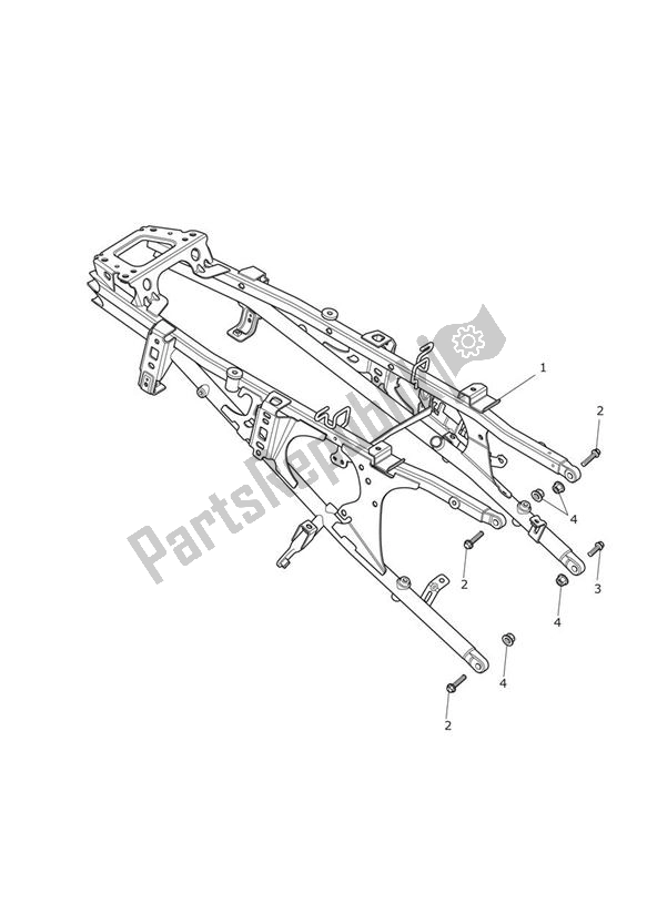 All parts for the Rear Subframe of the Triumph Trophy 1215 2013