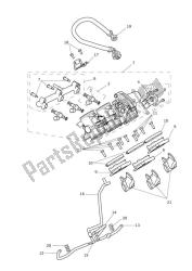 gaskleppen, injectoren en brandstofrail