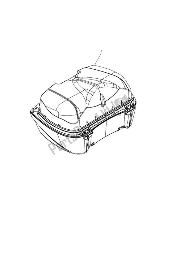 All parts for the Top Box, Coverless of the Triumph Trophy 1215 2013