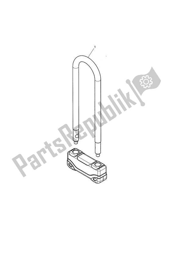 All parts for the U-lock of the Triumph Trophy 1215 2013