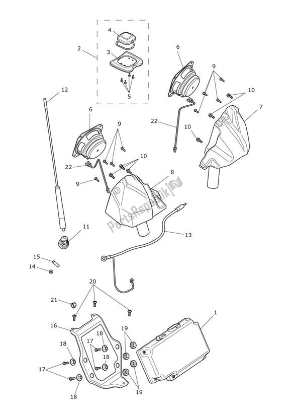 All parts for the Audio System of the Triumph Trophy 1215 SE 2013
