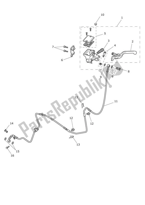 All parts for the Clutch Controls of the Triumph Trophy 1215 SE 2013