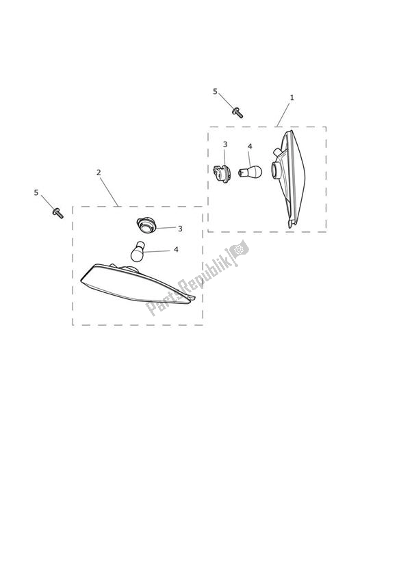 All parts for the Front Indicators of the Triumph Trophy 1215 SE 2013