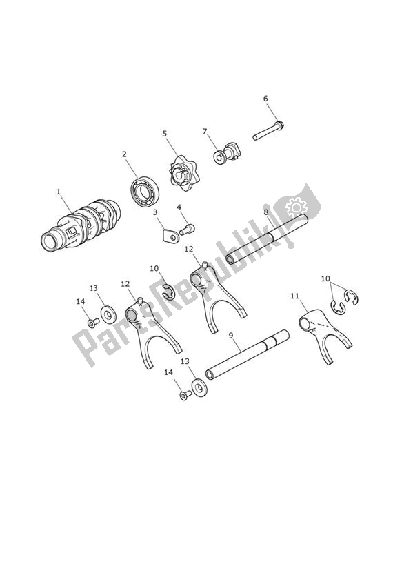 Todas las partes para Tambor Selector De Marchas de Triumph Trophy 1215 SE 2013