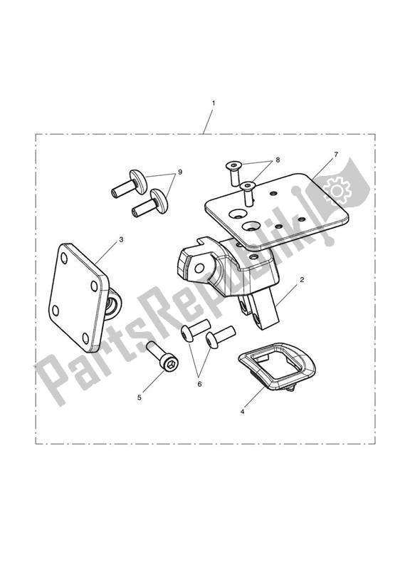 All parts for the Gps Mount Kit, Us of the Triumph Trophy 1215 SE 2013