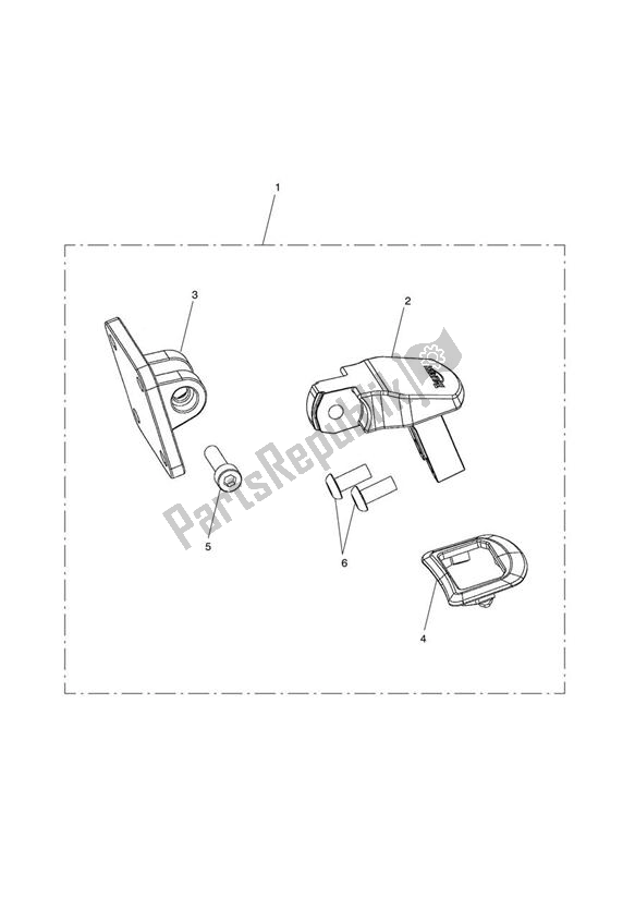 All parts for the Gps Mount Kit of the Triumph Trophy 1215 SE 2013