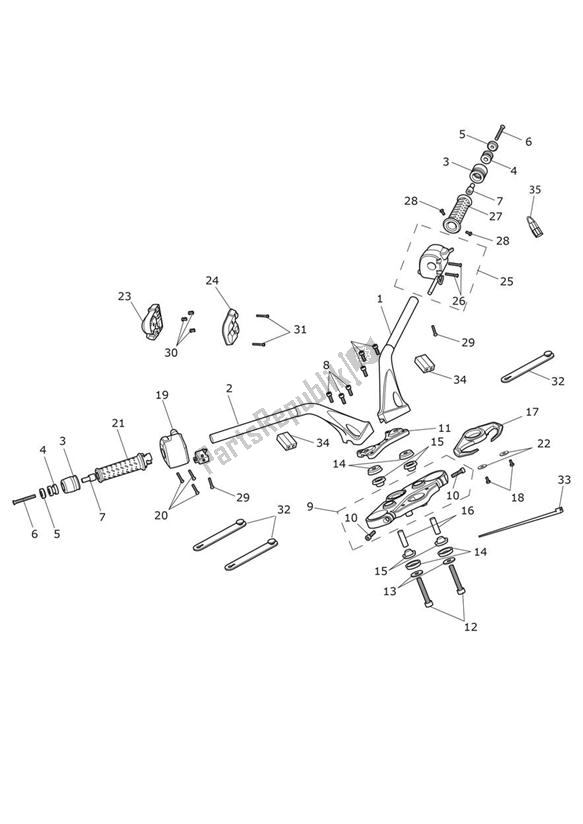 All parts for the Handlebars & Switches of the Triumph Trophy 1215 SE 2013