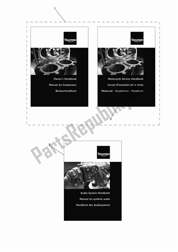 All parts for the Owners Handbooks of the Triumph Trophy 1215 SE 2013