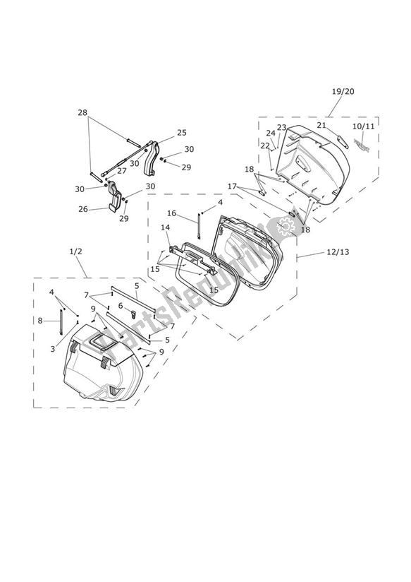Todas las partes para Panniers de Triumph Trophy 1215 SE 2013