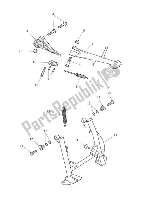 All parts for the Stands of the Triumph Trophy 1215 SE 2013