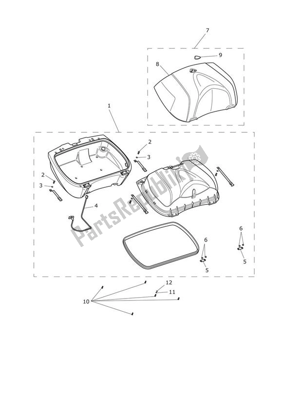 Todas las partes para Caja Superior de Triumph Trophy 1215 SE 2013