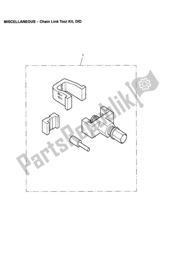 Todas las partes para Chain Link Tool Kit, Did de Triumph Trophy VIN: 29156 > 1180 1996 - 2003