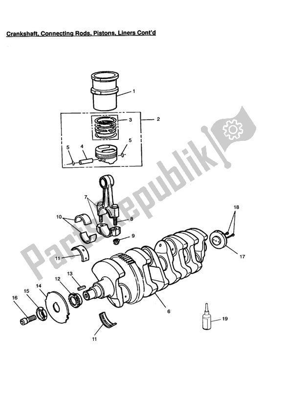 Tutte le parti per il Crankshaft/conn Rods/piston And Liners del Triumph Trophy VIN: 29156 > 1180 1996 - 2003