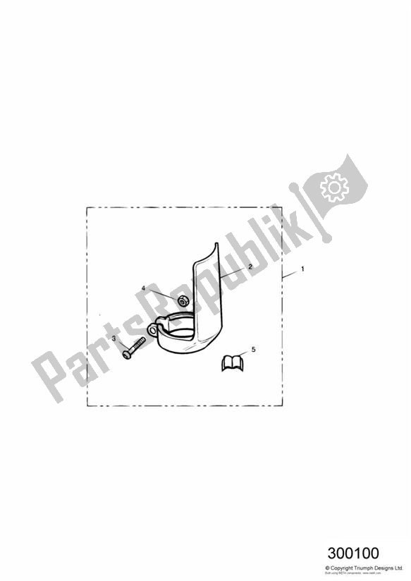 Tutte le parti per il Fork Protector Kit del Triumph Trophy VIN: 29156 > 1180 1996 - 2003