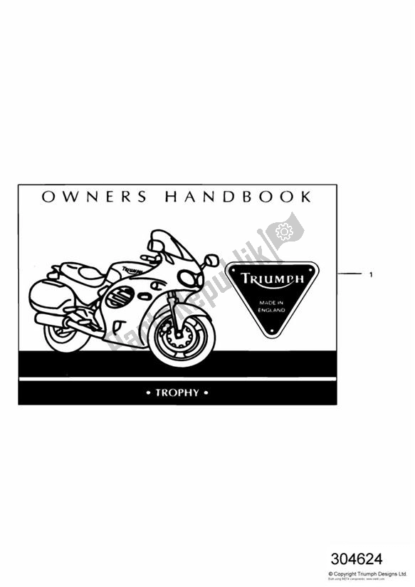 All parts for the Owners Handbook of the Triumph Trophy VIN: 29156 > 1180 1996 - 2003