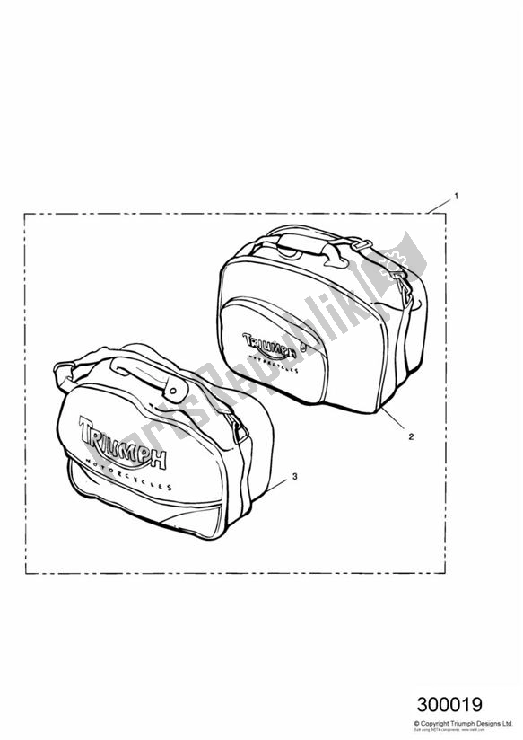 Todas las partes para Pannier Inner Bag Kit de Triumph Trophy VIN: 29156 > 1180 1996 - 2003