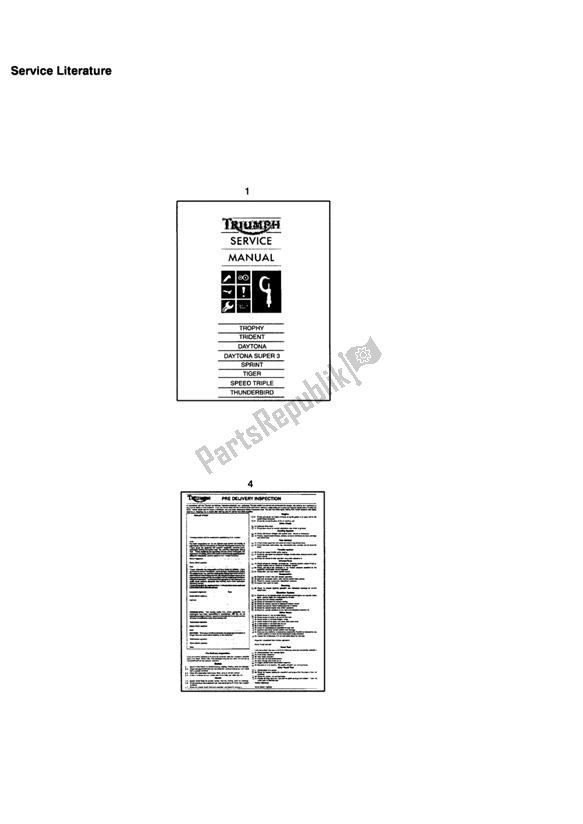 All parts for the Service Literature of the Triumph Trophy VIN: 29156 > 1180 1996 - 2003