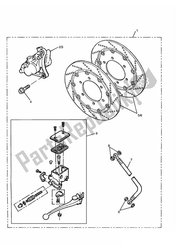 Toutes les pièces pour le A-spec Brake Kit du Triumph Trophy VIN: > 29155 885 1992 - 1995