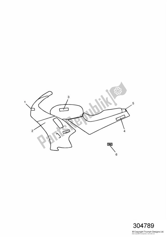 Tutte le parti per il Bodywork Caspian Blue del Triumph Trophy VIN: > 29155 885 1992 - 1995