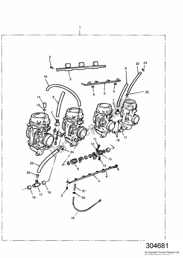 Todas las partes para Carburettors 4 Cylinder Engines de Triumph Trophy VIN: > 29155 885 1992 - 1995