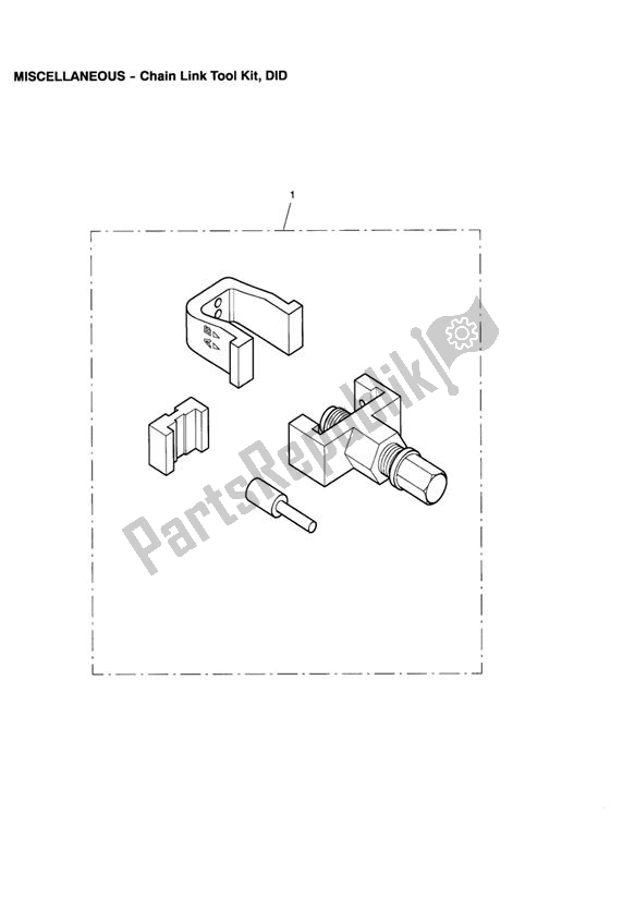 All parts for the Chain Link Tool Kit, Did of the Triumph Trophy VIN: > 29155 885 1992 - 1995