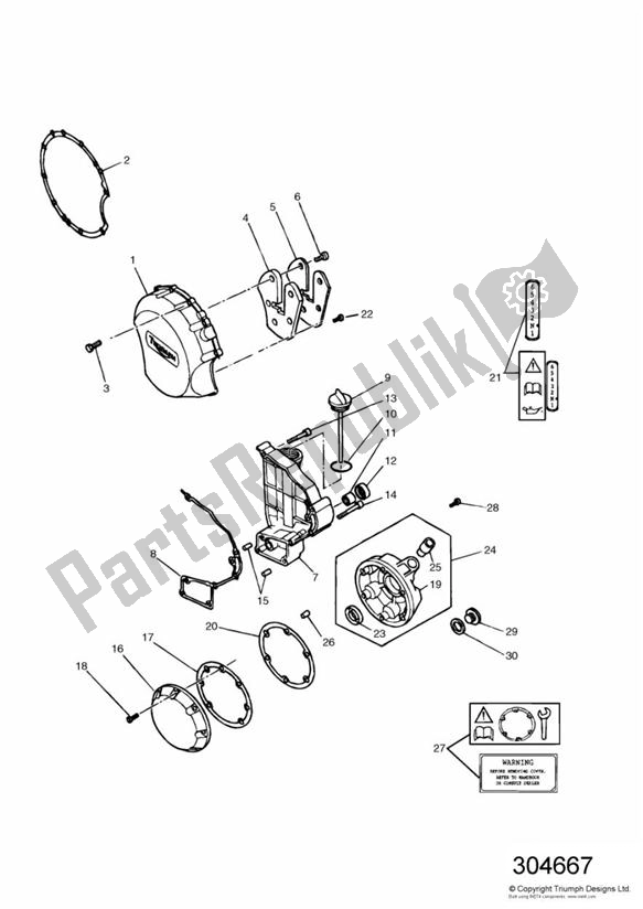 Todas las partes para Engine Covers 4 Cylinder Grey 4902 > de Triumph Trophy VIN: > 29155 885 1992 - 1995