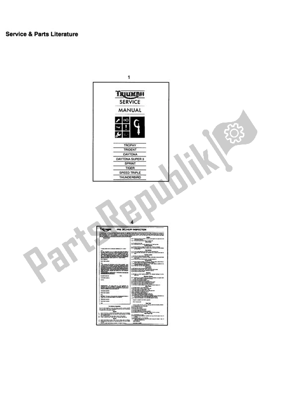 All parts for the Service Literature of the Triumph Trophy VIN: > 29155 885 1992 - 1995