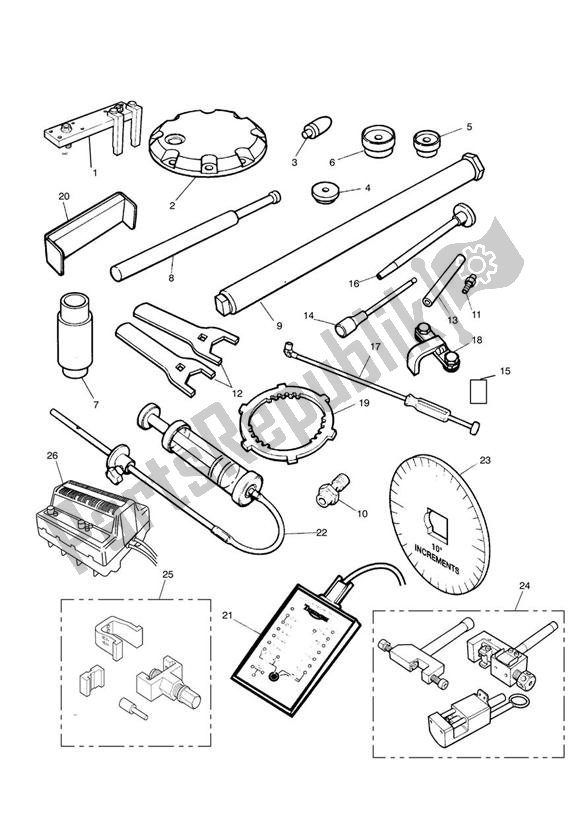 Toutes les pièces pour le Outils De Service du Triumph Trophy VIN: > 29155 885 1992 - 1995