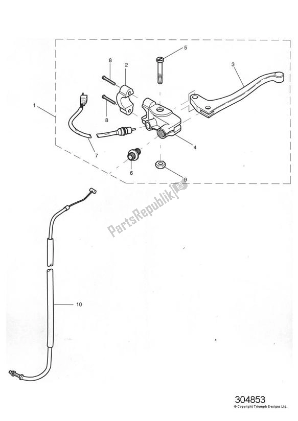 Todas las partes para Control Cables de Triumph TT 600 2000 - 2003