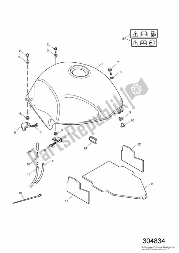 All parts for the Fuel Tank And Fittings of the Triumph TT 600 2000 - 2003