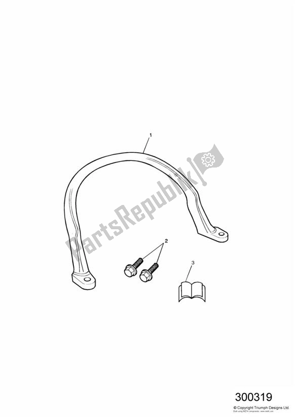 All parts for the Grabrail of the Triumph TT 600 2000 - 2003