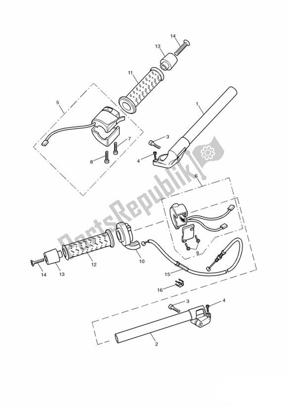 Todas las partes para Handlebars And Switches de Triumph TT 600 2000 - 2003