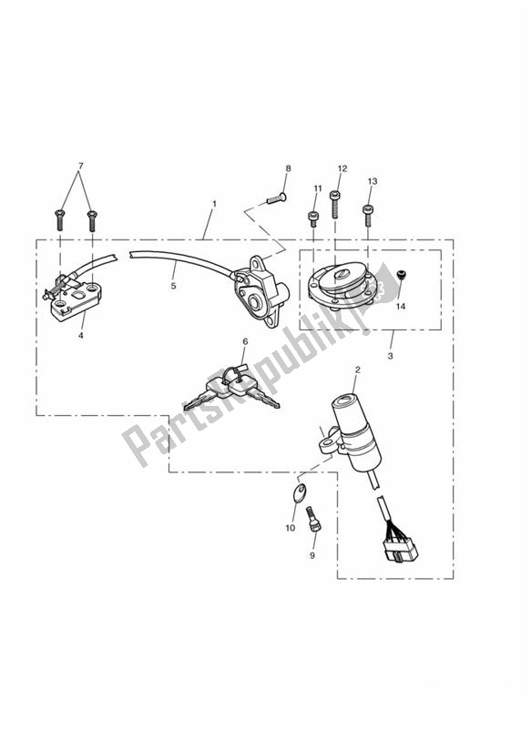 Todas las partes para Interruptor De Encendido Y Juego De Cerradura de Triumph TT 600 2000 - 2003