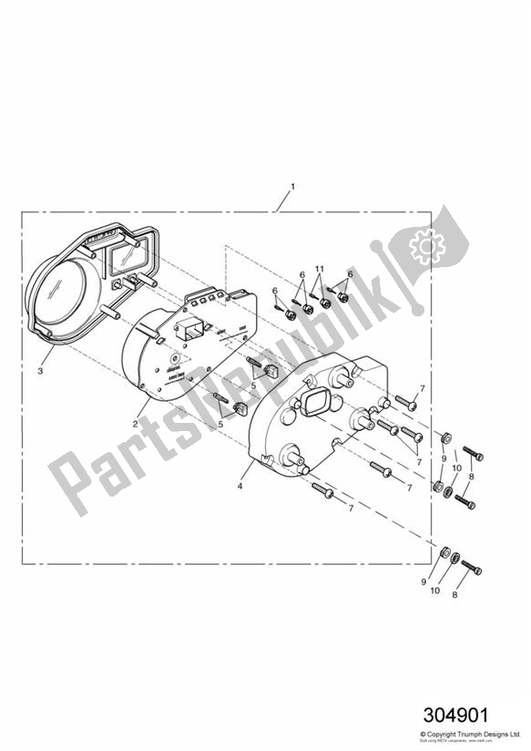 All parts for the Instruments of the Triumph TT 600 2000 - 2003