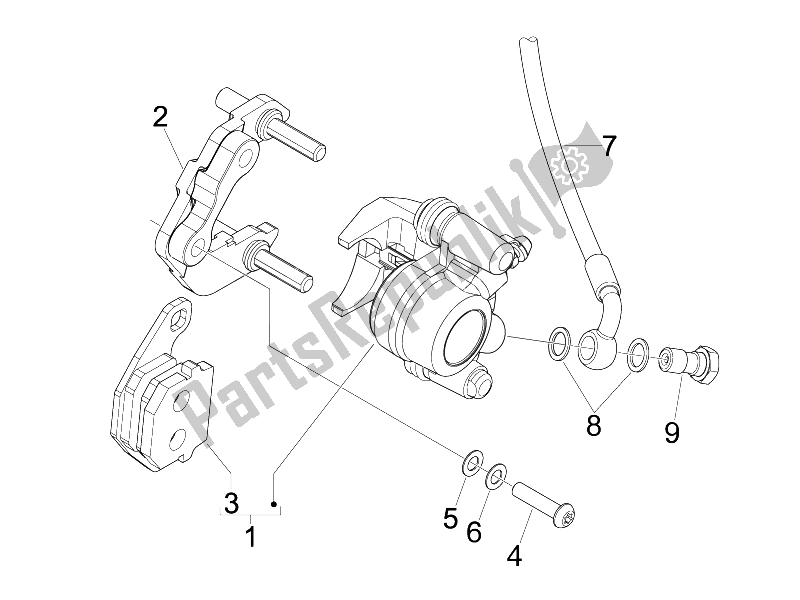 Tutte le parti per il Tubi Dei Freni - Pinze del Vespa LX 50 2T D 2005