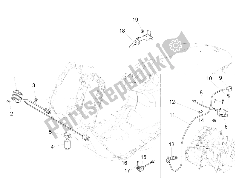 Toutes les pièces pour le Régulateurs De Tension - Unités De Commande électronique (ecu) - H. T. Bobine du Vespa Vespa 946 150 4T 3V ABS Armani Asia 2015