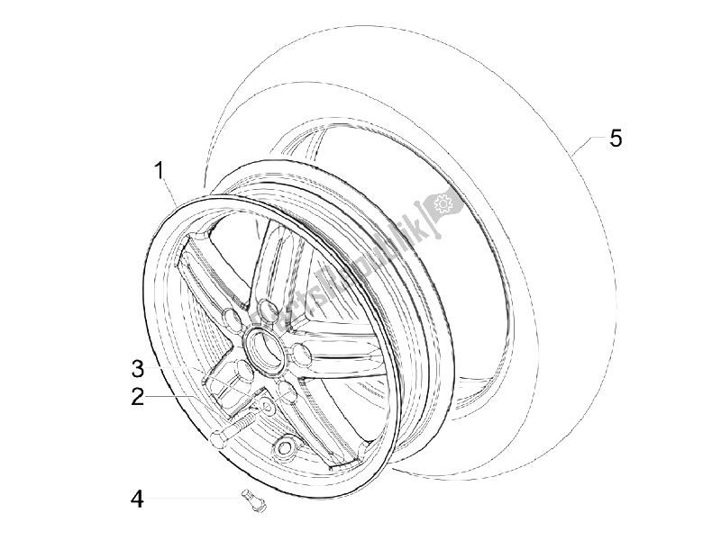 Toutes les pièces pour le Roue Avant du Vespa S 150 4T Vietnam 2009