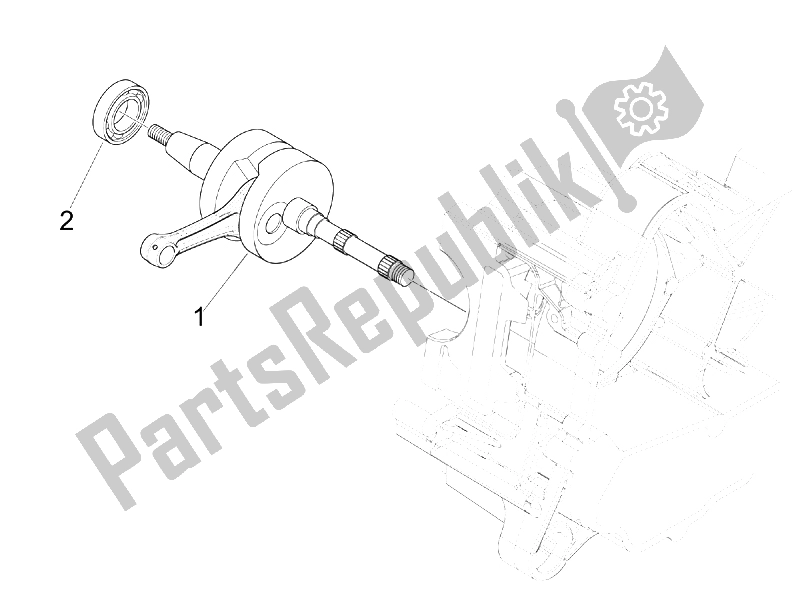 Toutes les pièces pour le Vilebrequin du Vespa LX 50 4T 4V NL 2011