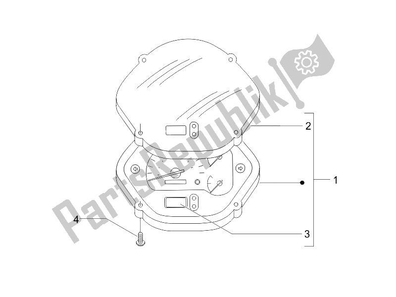 Toutes les pièces pour le Tableau De Bord Combiné du Vespa Granturismo 125 L E3 2006