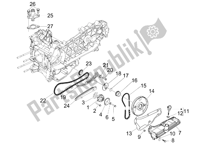 Todas las partes para Bomba De Aceite de Vespa GTS 300 IE Super 2008