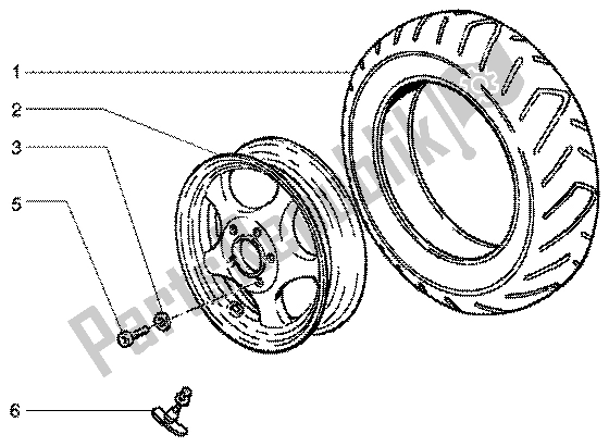 Toutes les pièces pour le Roue Avant du Vespa ET4 125 Leader 2000