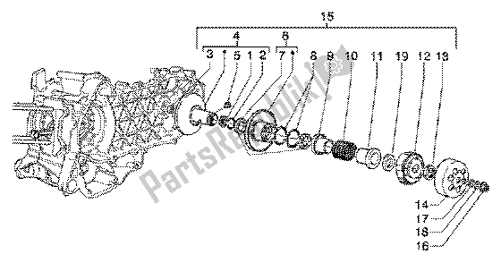 Toutes les pièces pour le Poulie Menée du Vespa ET4 125 Leader 2000