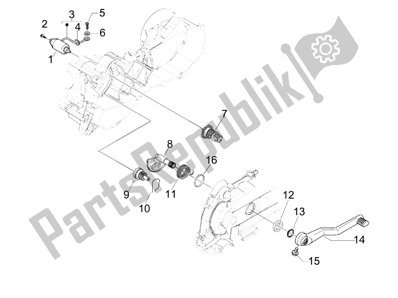 Todas las partes para Stater - Arranque Eléctrico de Vespa LX 50 4T 4V Touring 2010