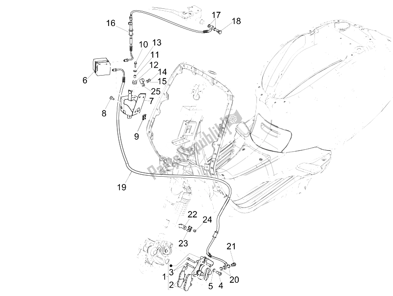 Toutes les pièces pour le S ????? Se ?? F????? -? Un ???? E? F????? (abdos) du Vespa Sprint 125 4T 3V IE 2014