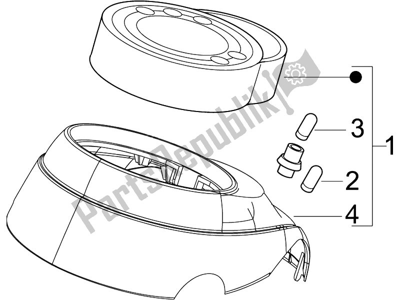 All parts for the Meter Combination-dashbord of the Vespa LXV 125 4T E3 2006