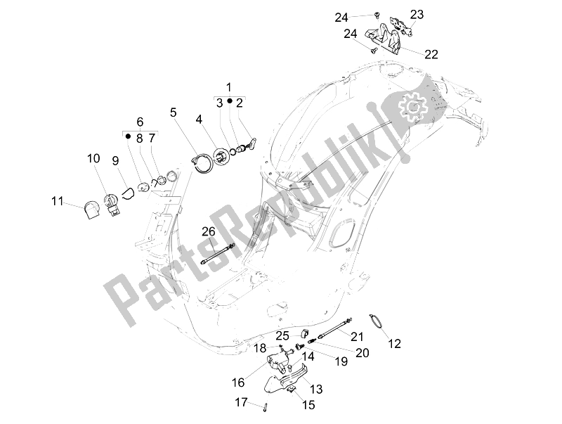 Toutes les pièces pour le Serrures du Vespa 150 Sprint 4T 3V IE USA 2014