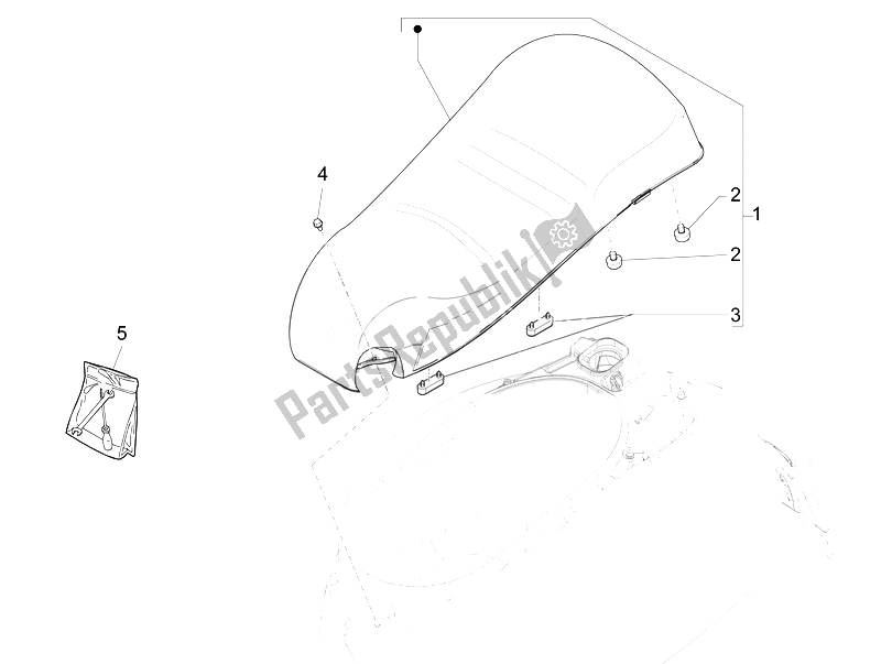 Todas las partes para Silla De Montar / Asientos de Vespa Vespa GTS Super 150 IE 4T 3V Asia 2014