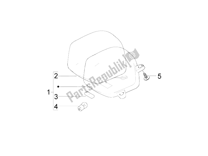 Toutes les pièces pour le Tableau De Bord Combiné du Vespa LX 50 4T 4V NL 2011