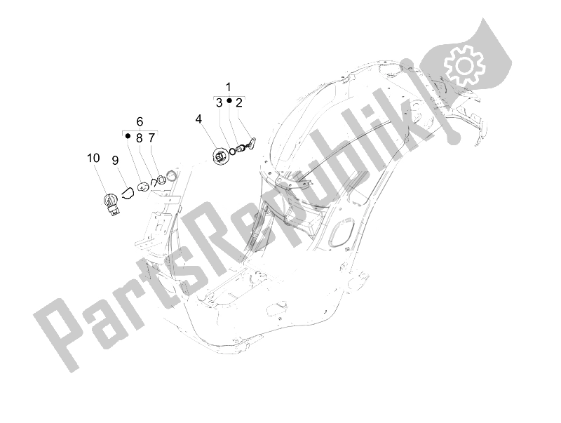 All parts for the Locks of the Vespa Sprint 50 4T 4V USA 2014