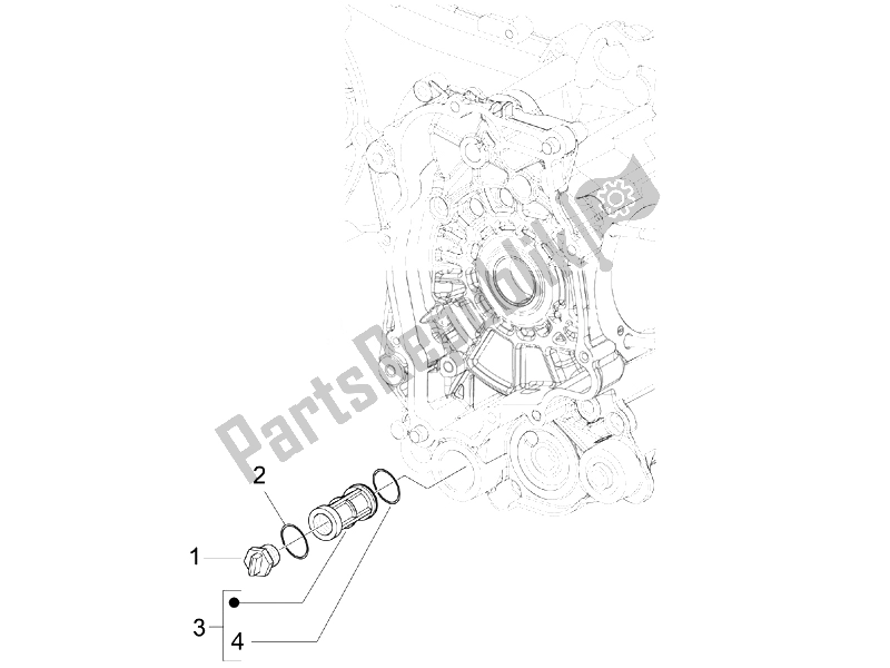 Toutes les pièces pour le Couvercle Magnéto Volant - Filtre à Huile du Vespa 50 4T 2V 52 KMH B NL 2014